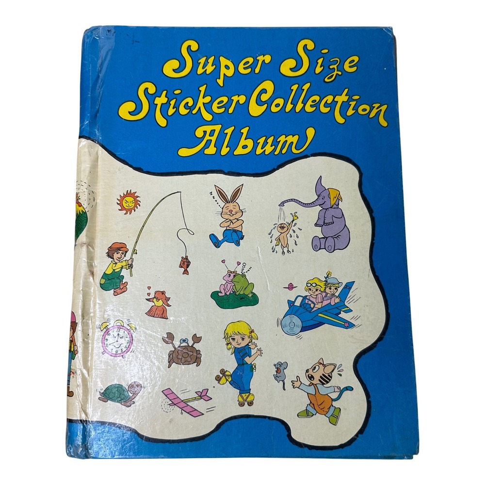 Vintage 1985 Super Size Sticker Collection Album with 100s‎ of Stickers